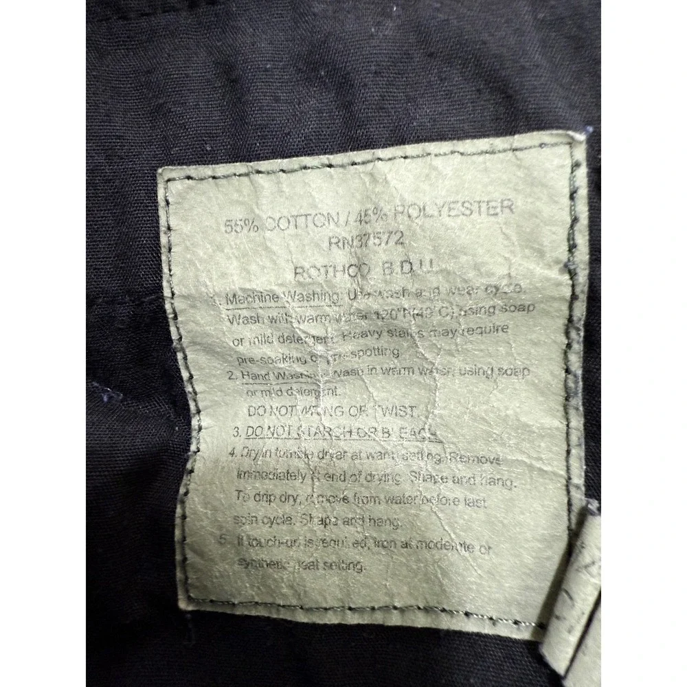 Rothco Battle Men Vintage XL Paratrooper‎ Black Military Cargo Pant Y2K Gorpcore